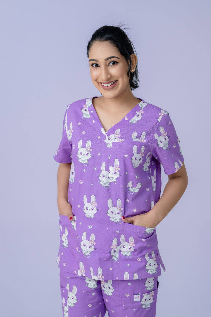 Bunny  Berry ™ Printed Scrub Set | Unisex (Pre-order)