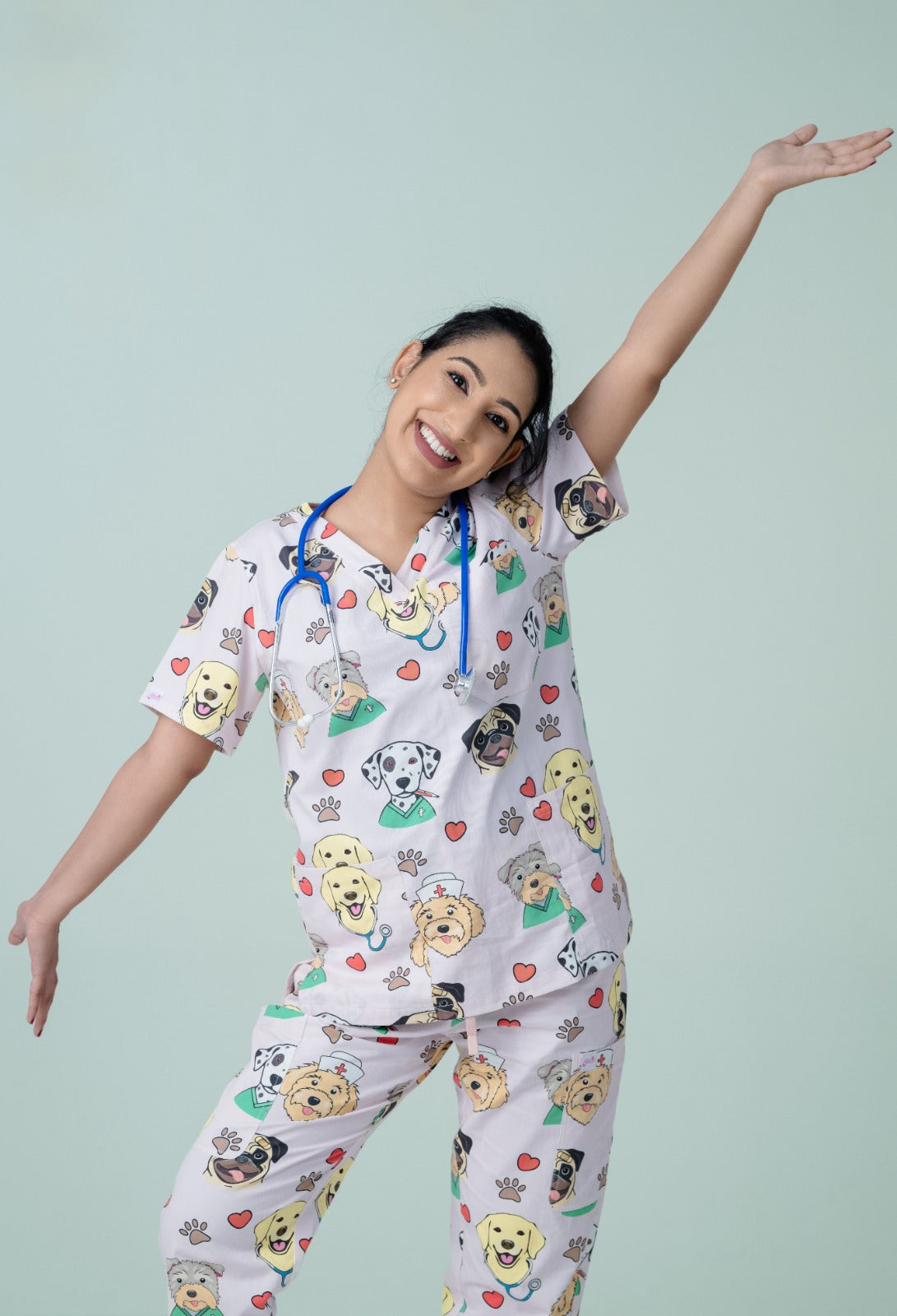 Puppy Therapy ™ Printed Scrub Set | Unisex (Pre-order)