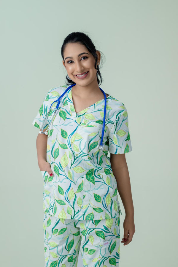 Botanical Breeze | Premium Nursing Scrubs – Unisex