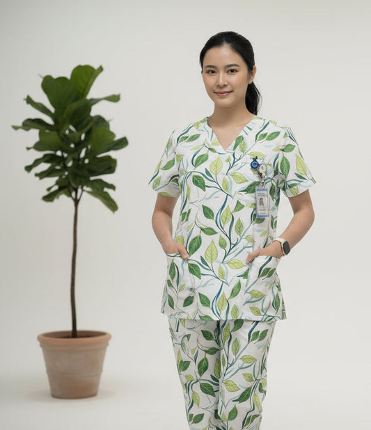 Botanical Breeze| Premium Nursing Scrubs – Unisex