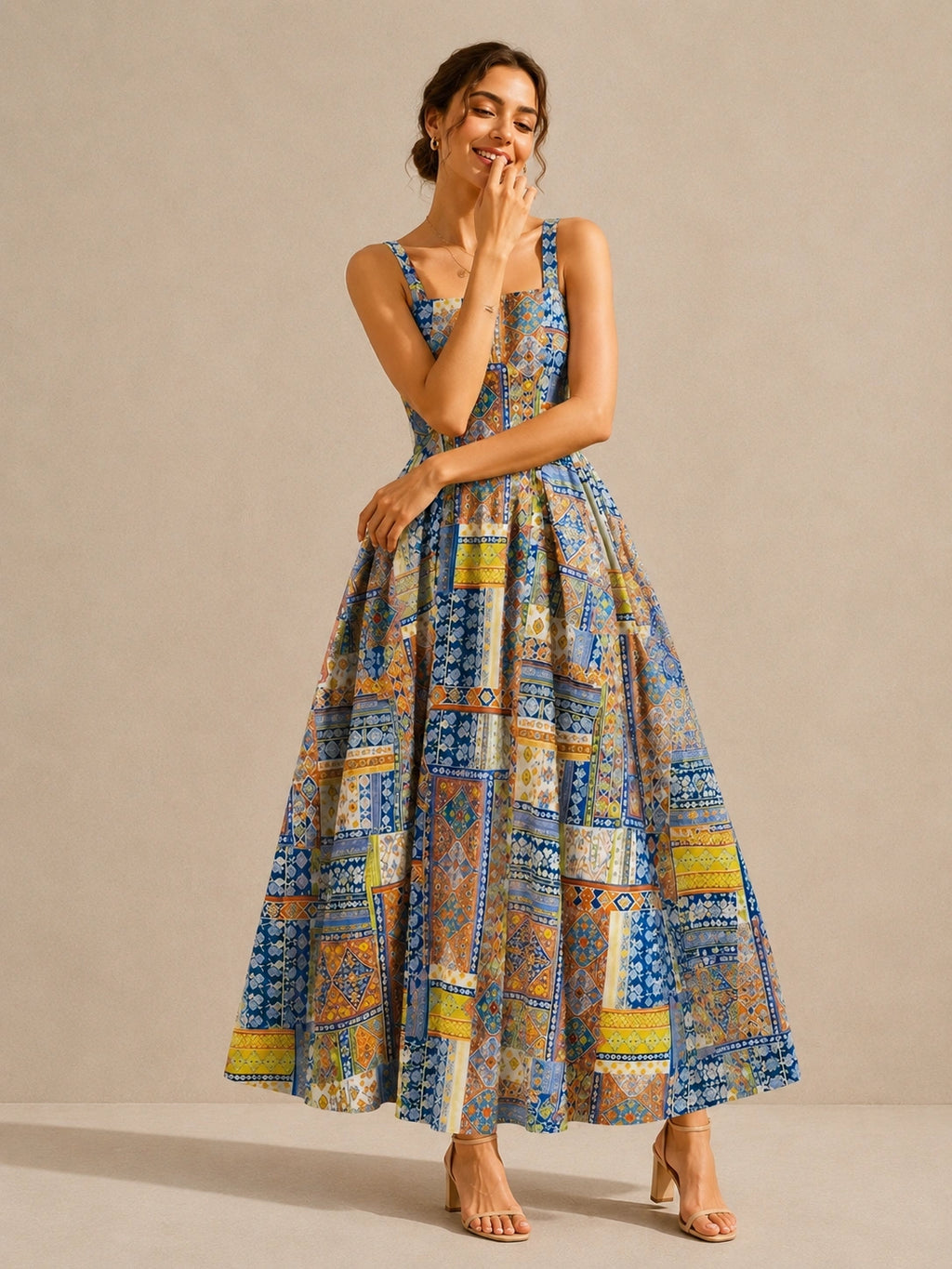 Boho Print Maxi Dress