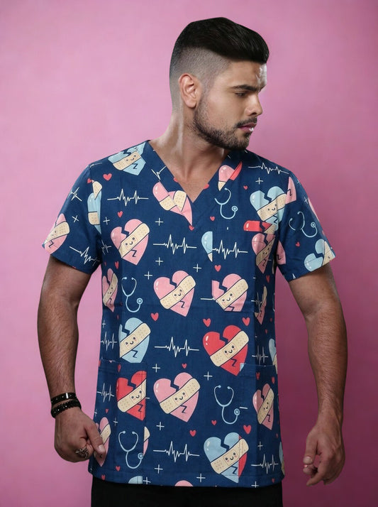 Mended Heart _ Scrub TOP only_Unisex